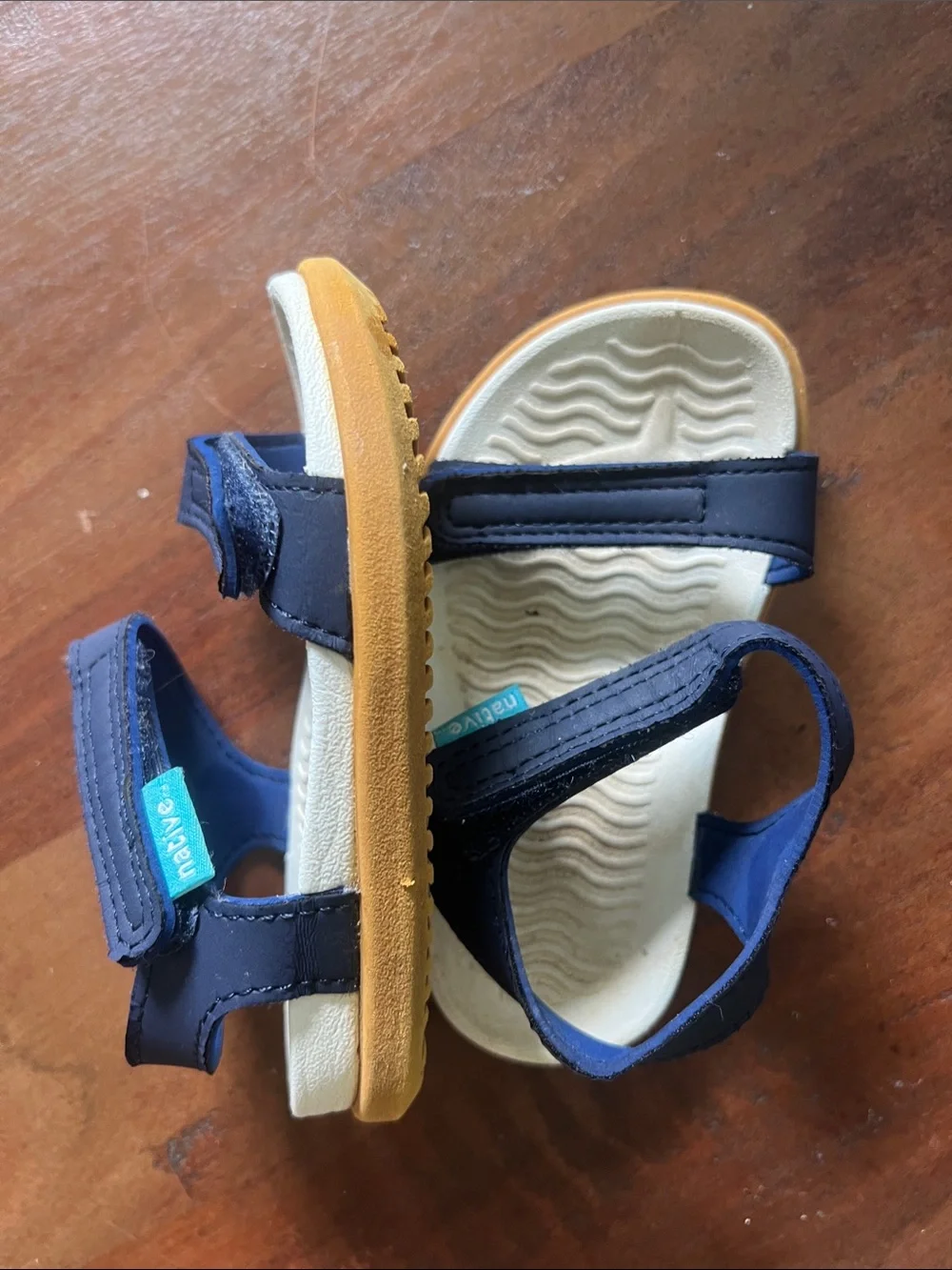 Native Navy Blue Velcro sandals